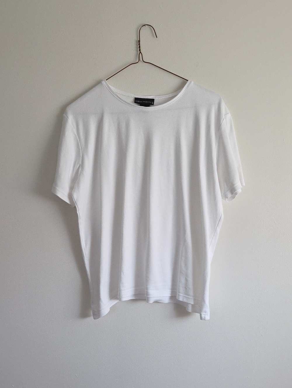 Classic White Crewneck Tee by Unknown Brand